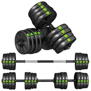 Kit manubri 30 kg con barra ¨C Minimal ¨C Nero Verde