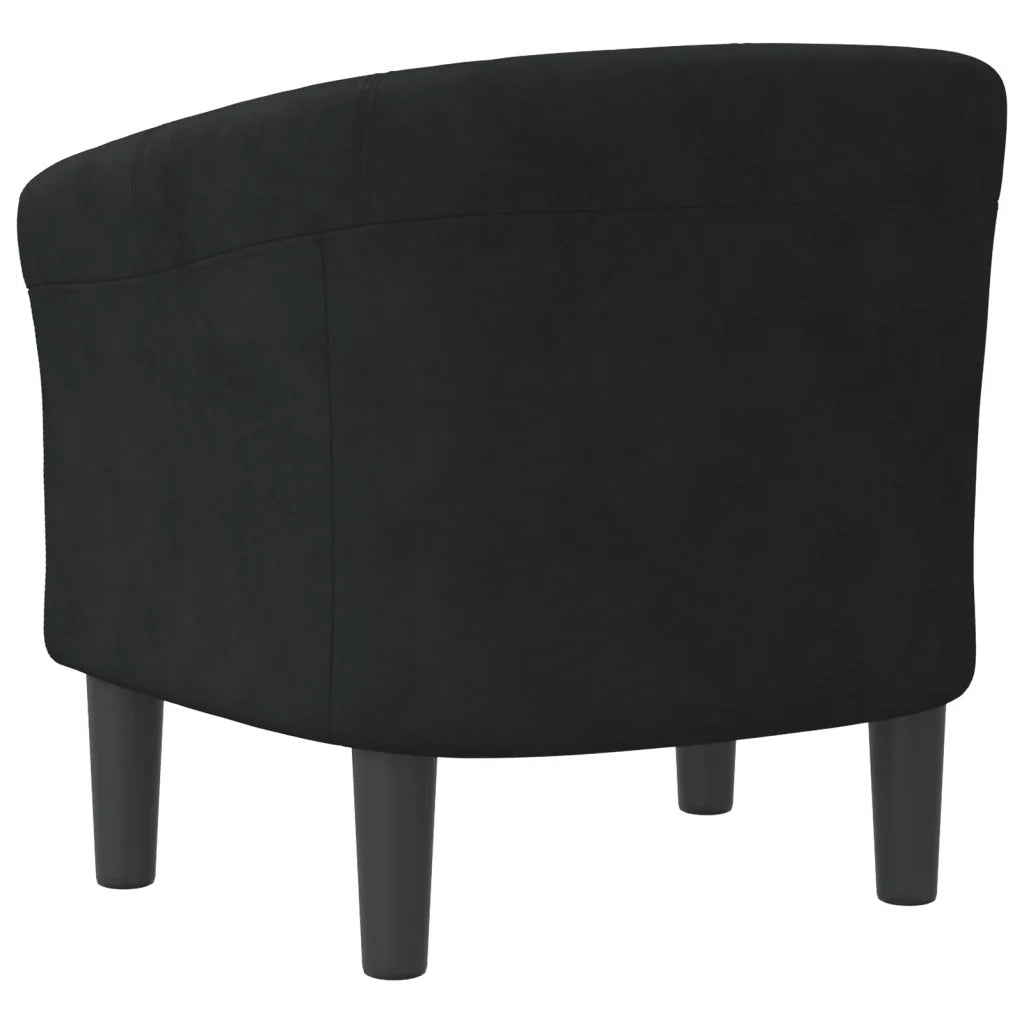 Poltrona | Sedia Relax Cabriolet Nera in Velluto