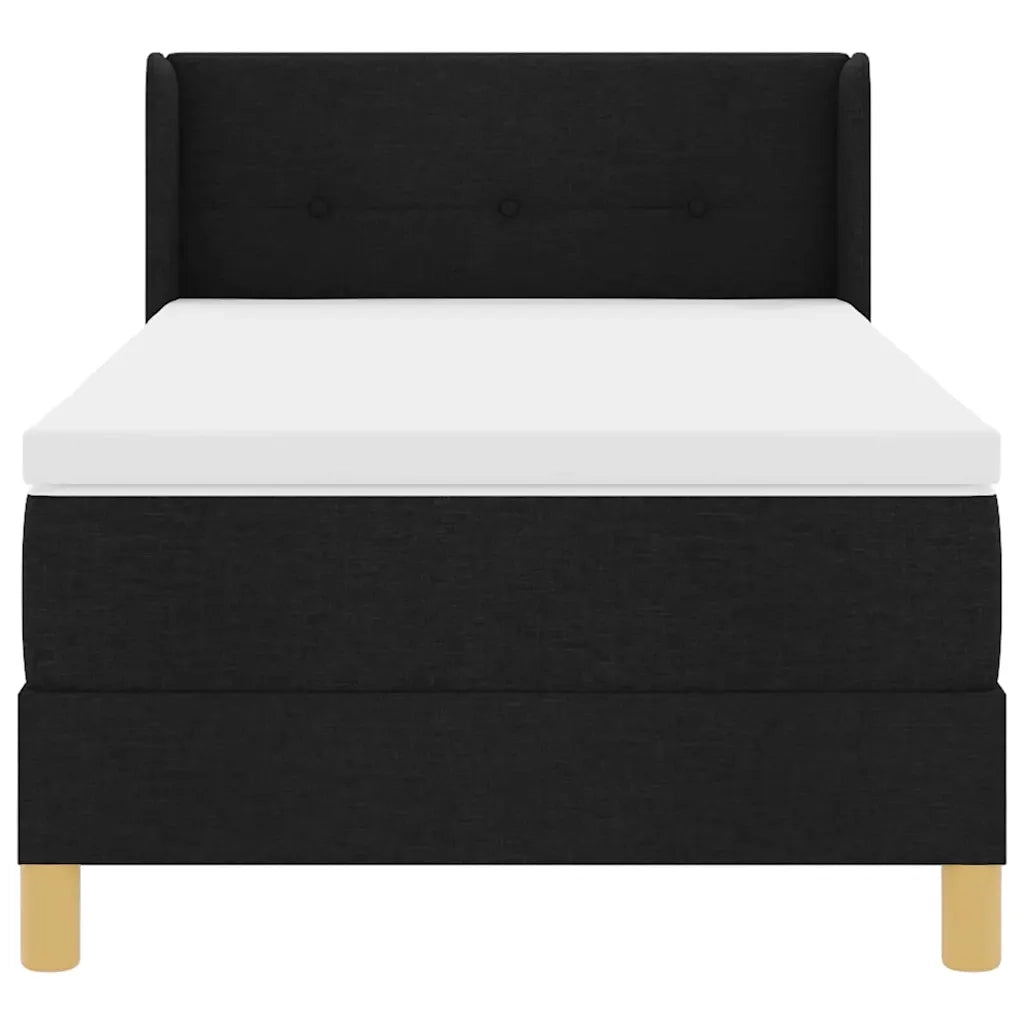 Letto a molle con materasso Nero 200 x 100 cm Tessuto 3341281