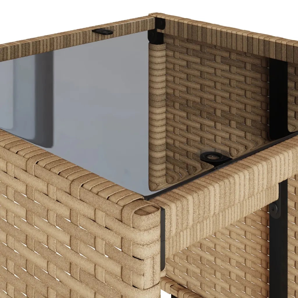 Set Divano da Giardino 4 pz con Cuscini Beige in Polyrattan 4003882