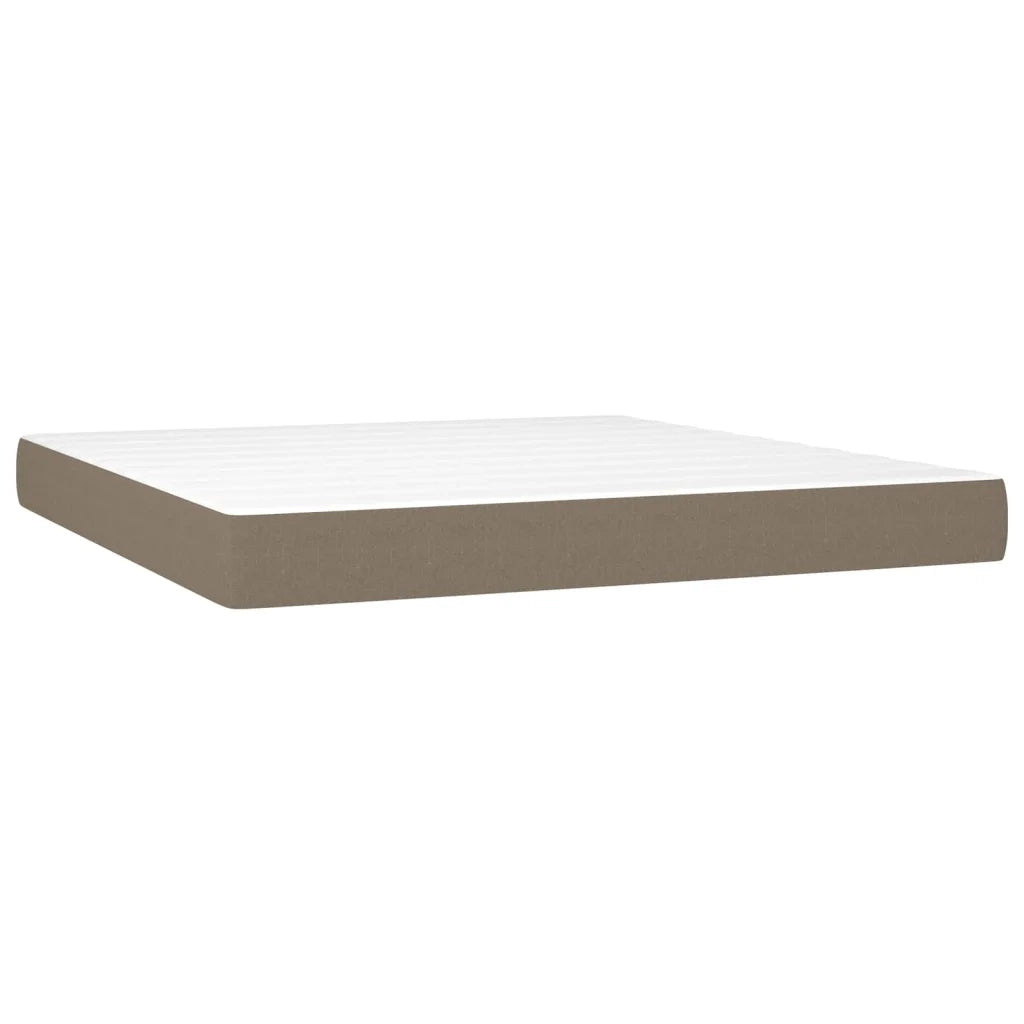 Giroletto a Molle con Materasso Tortora 180x200 cm in Tessuto 3140477