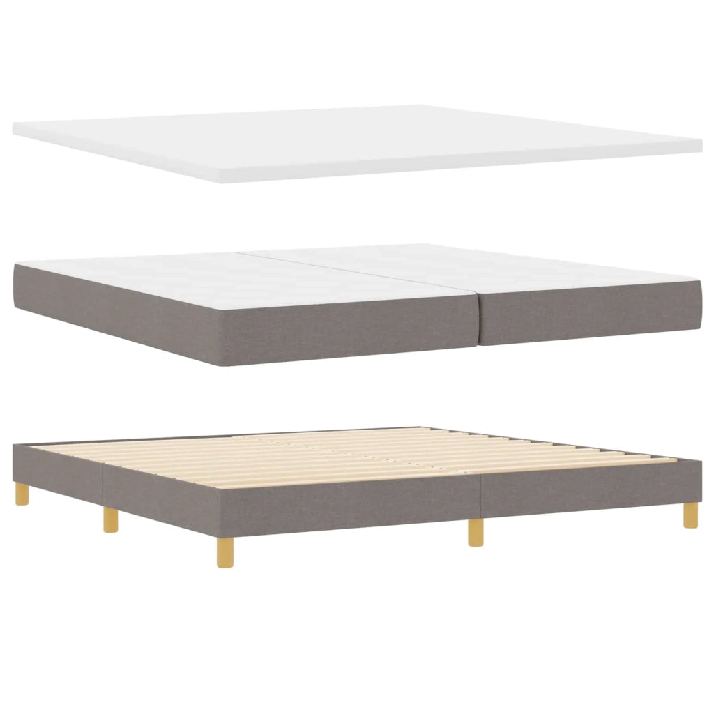 Letto a Sorgente LED con cuscino Talpa 200 x 200 cm Tessuto 3342468