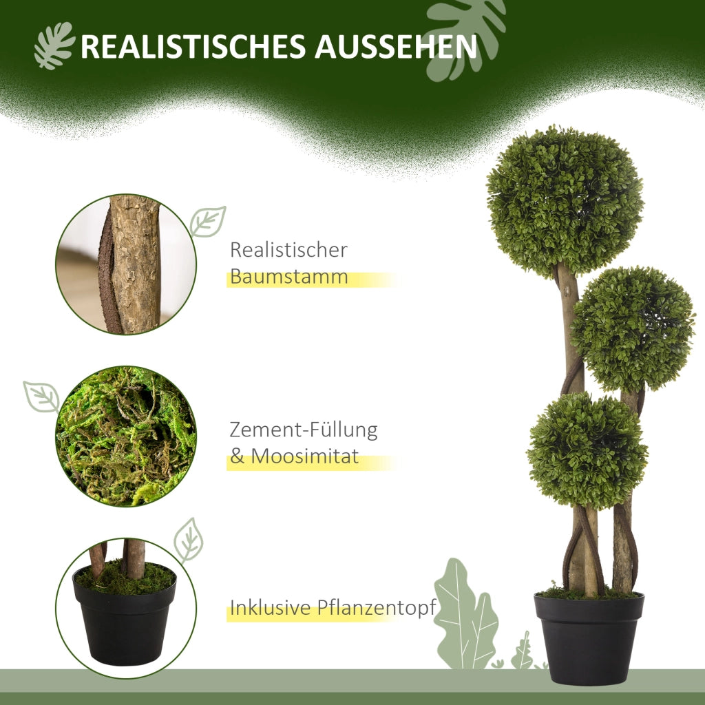 Pianta Artificiale Buxus ¨C Minimal ¨C Verde e Nero