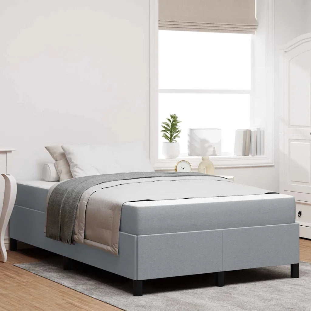 Letto a molle Grigio chiaro 120 x 200 cm Tessuto