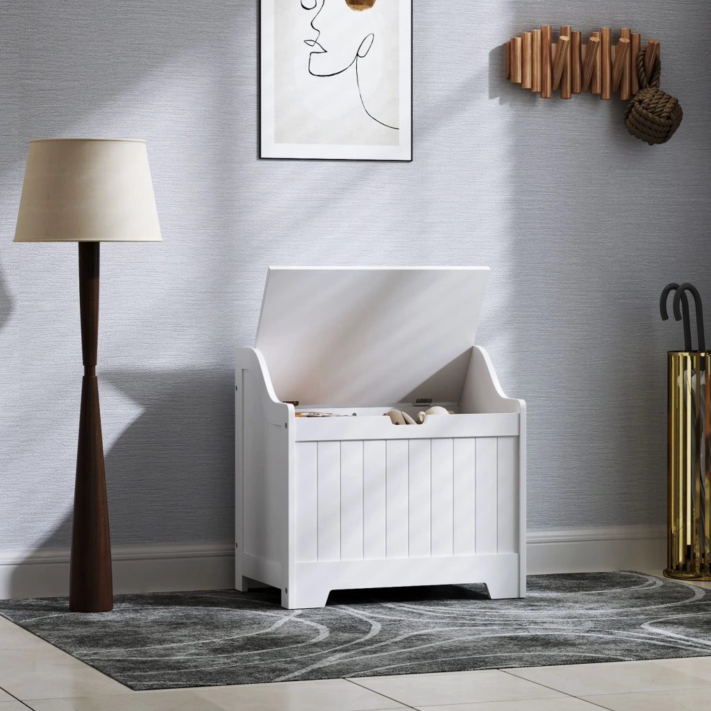 Cassa di legno con coperchio ¨C zephmum ¨C bianco, design moderno