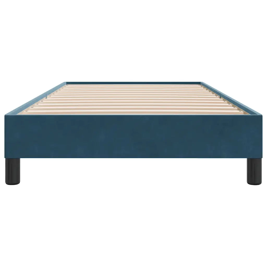 Giroletto senza Materasso-Struttura Letto Blu Scuro 100x210 cm in Velluto