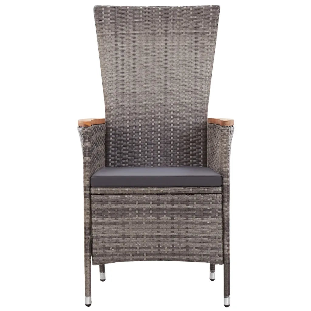 Set da Pranzo da Giardino 9 pz con Cuscini Grigio 3099464