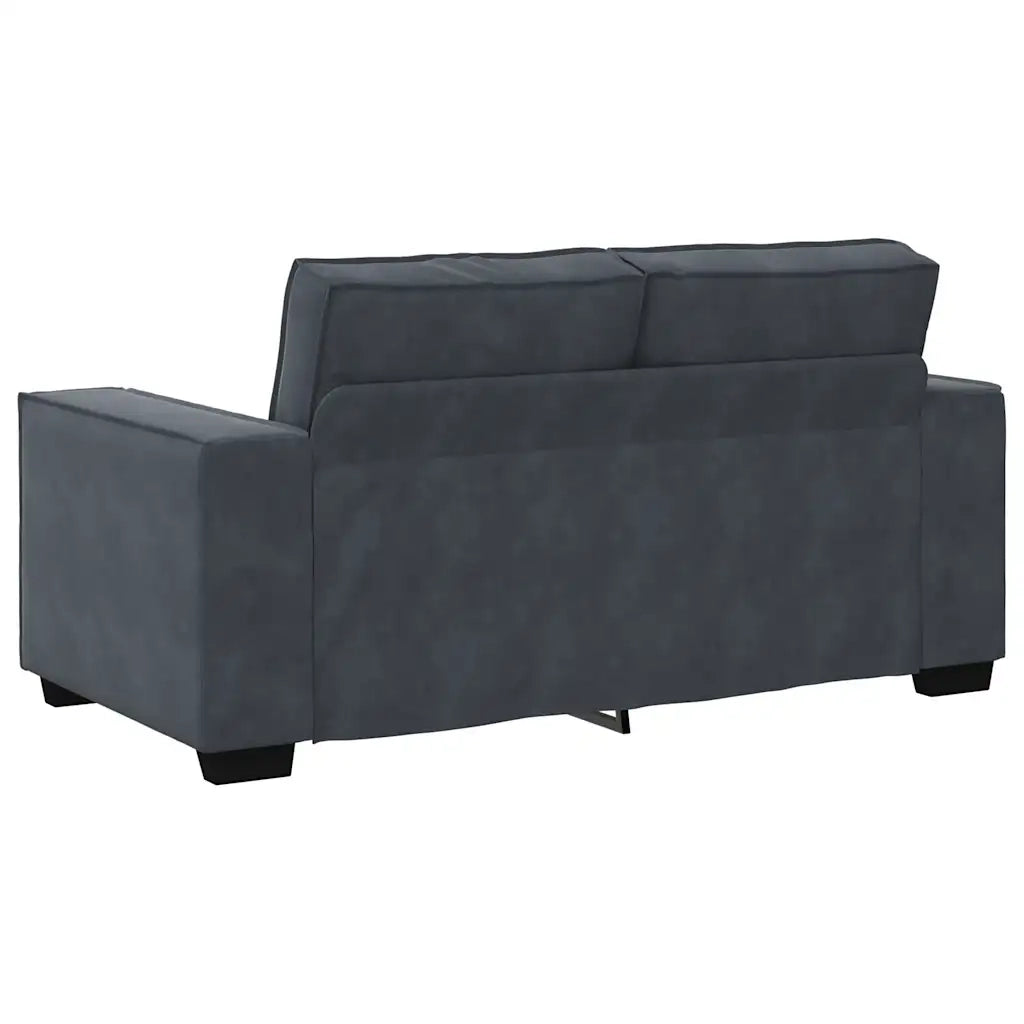 Divano a 2 Posti grigio scuro 160x78x84 cm in Velluto 4105011