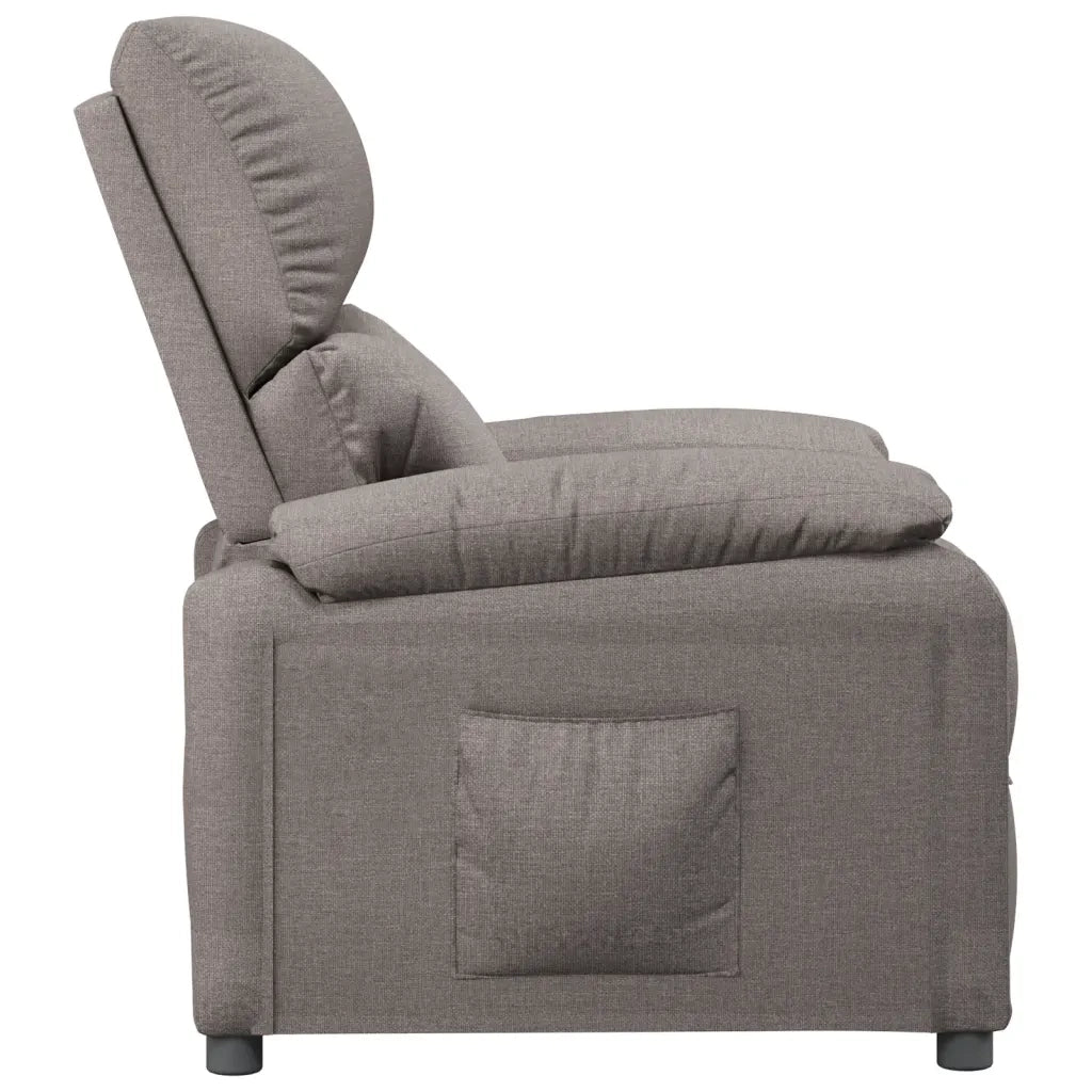 Poltrona Reclinabile in Tessuto Tortora 342458