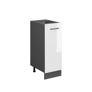 Armadio cucina dispensa alto R-Line Bianco lucido/Antracite 30 cm senza piano di lavoro Vicco