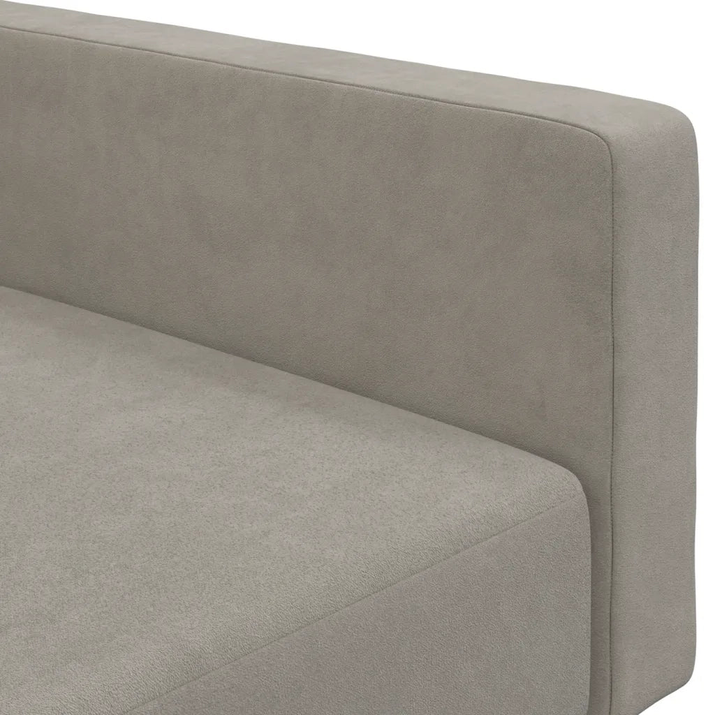 Divano Letto a 2 Posti-Sofa Letto 2 Posti-Daybed Grigio Chiaro in Velluto 410403
