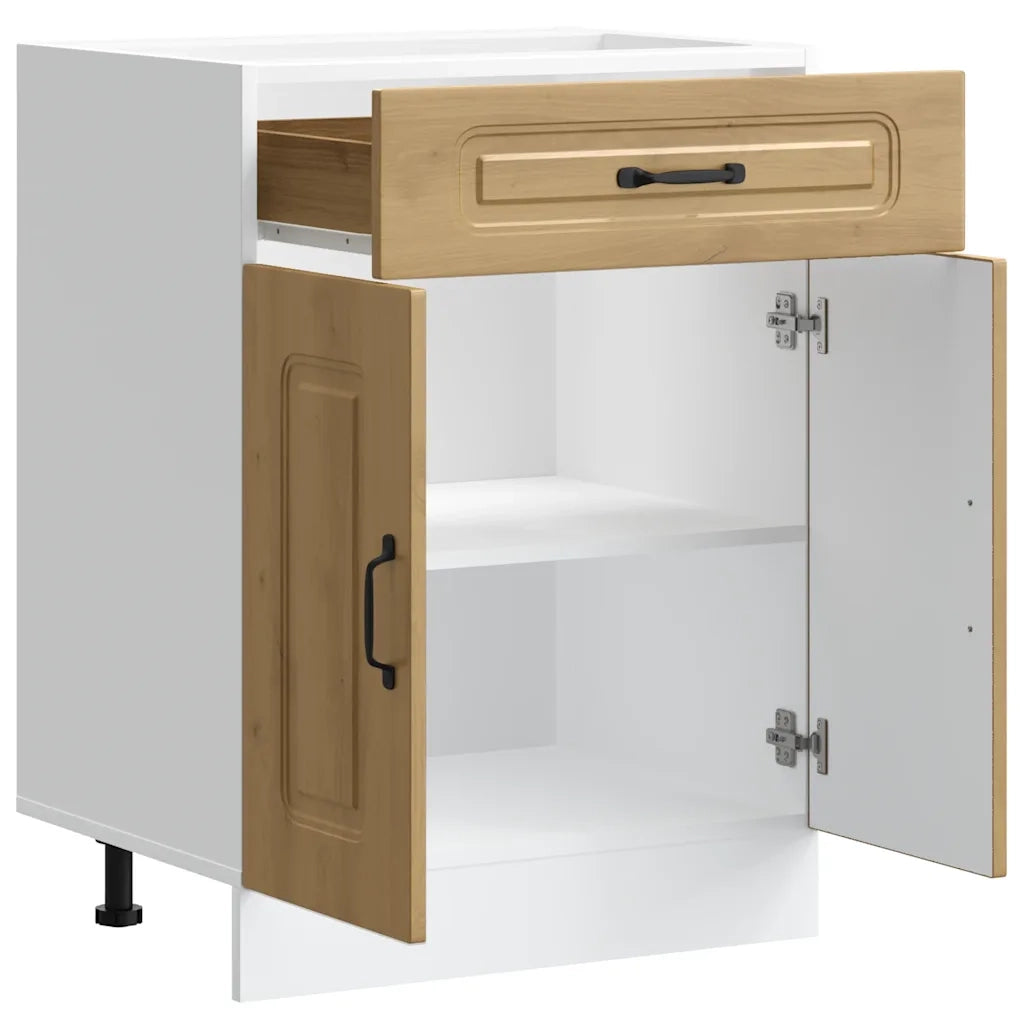 Pensile da cucina | Base da Cucina Kalmar Rovere Artigianale in Legno Multistrato