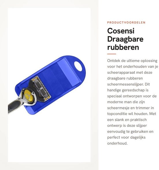 Strumento portatile per affilare rasoi in gomma - Utensile pratica - Blu - Apparecchio per la manutenzione dei rasoio - Pulitore per trimmer - Adatto per F...