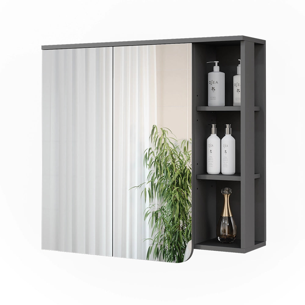 Vicco Mobile a specchio Antracite/bianco 80 x 75 cm