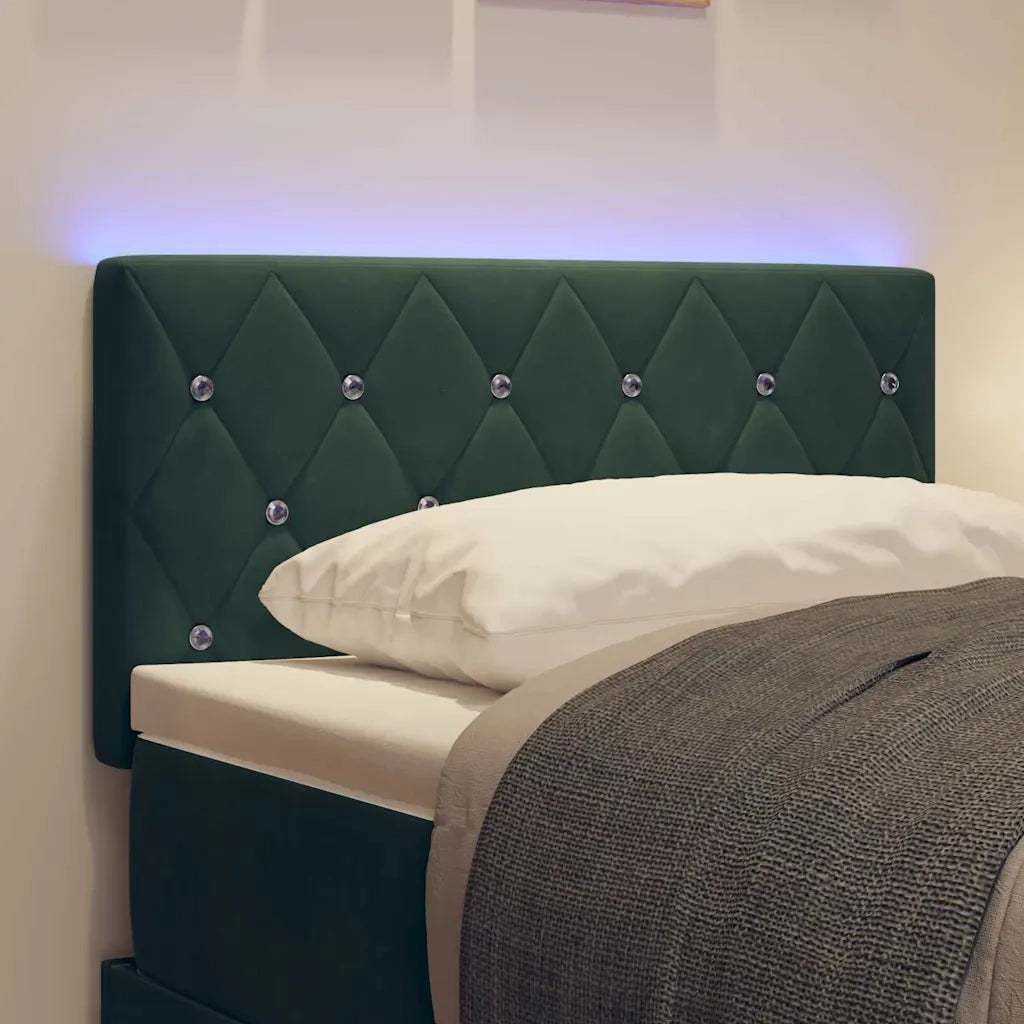 Testiera LED con strisce LED Verde Scuro 80 cm Velluto 3338044