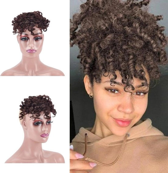 Clip per pony afro con capello curvo
