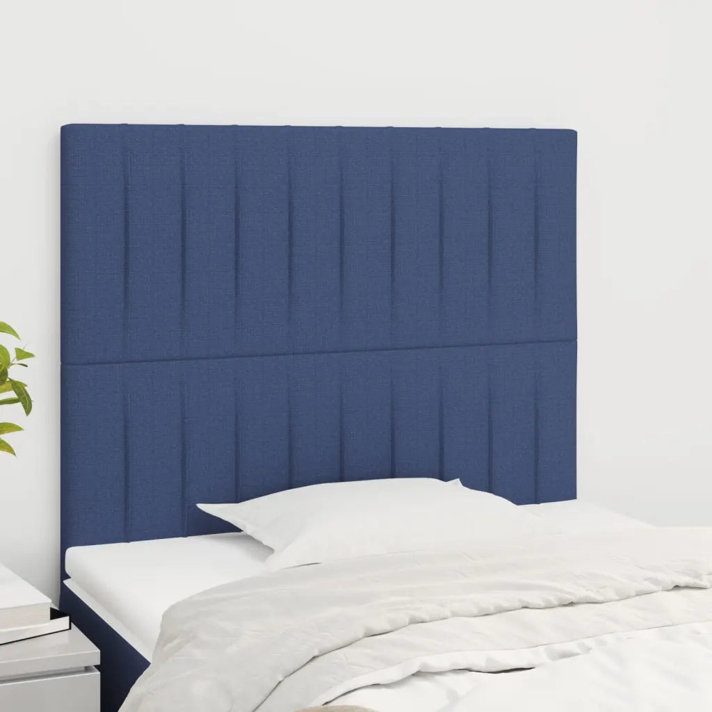 Testiera | Testata Blu 90x5x118/128 cm Tessuto