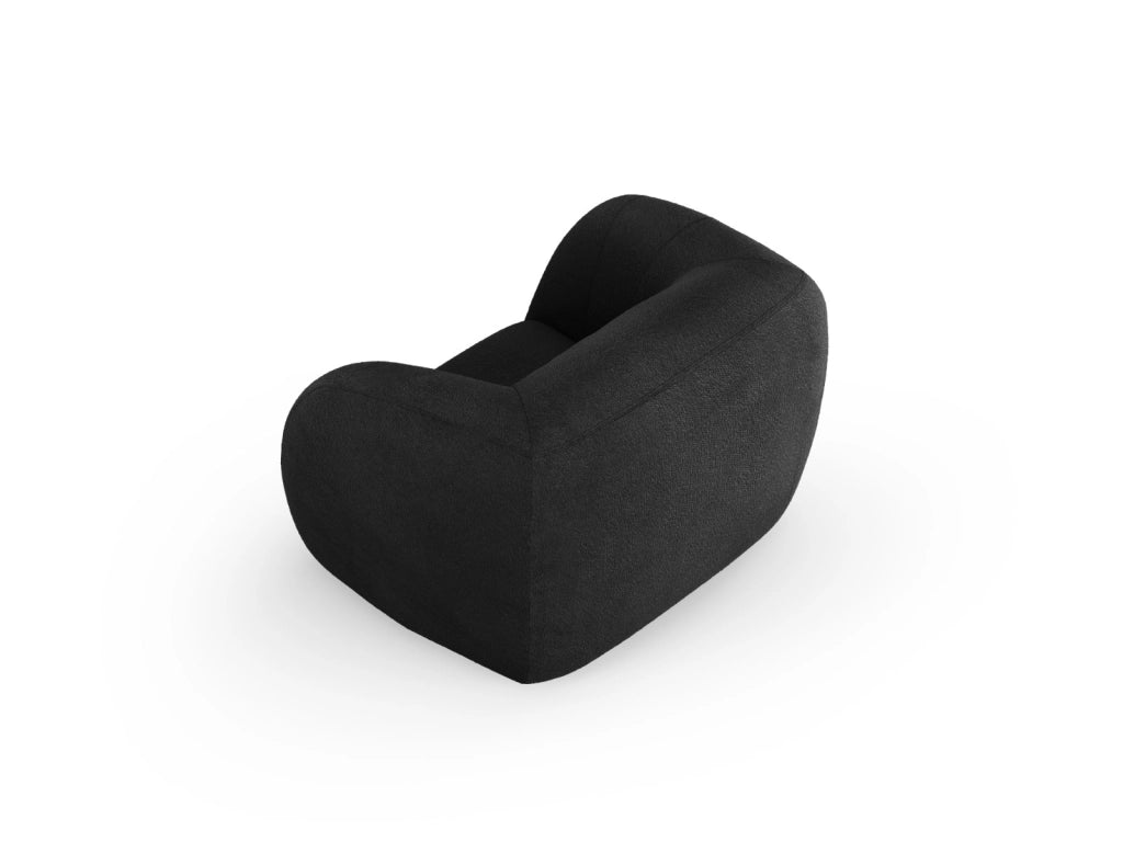 Cosmopolitan Design - Poltrona "Essen" in bouclé nero 