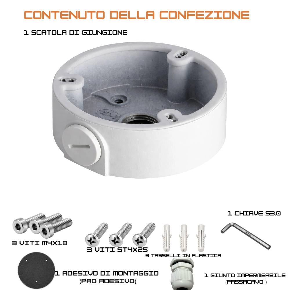 Dahua pfa135 scatola di giunzione in alluminio per telecamere