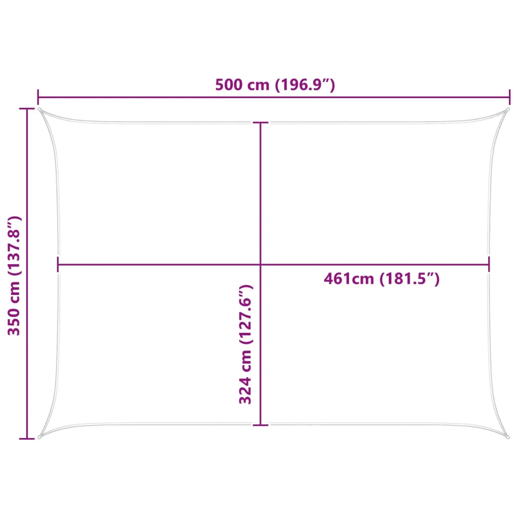 Vela da ombra solare Arancione e Marrone 5 × 3,5 m 42031048