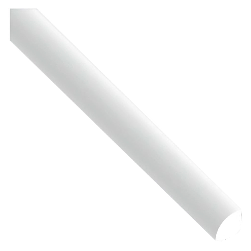 PROFILO TONDO AUTOADESIVO PER ANGOLI mm 14x14X1 - mt 2,6 satinato bianco- 8 pezzi  - ARCANSAS