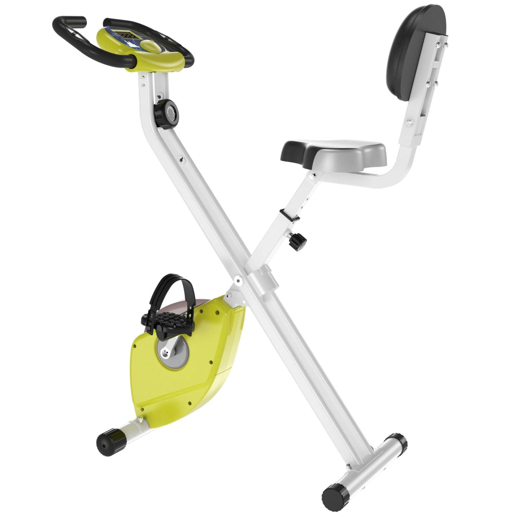 Cyclette Pieghevole Magnetica ¨C Xylo ¨C 8 Livelli Resistenza, LCD, 43x97x109cm, Giallo