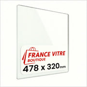 478 x 320 x 4 mm - Vetro per stufa a legna - vetro camino di ricambio - vetro per caminetto resistente al fuoco - France Vitre