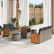 Set Divano da Giardino con cuscino 8 pcs Grigio 3363118