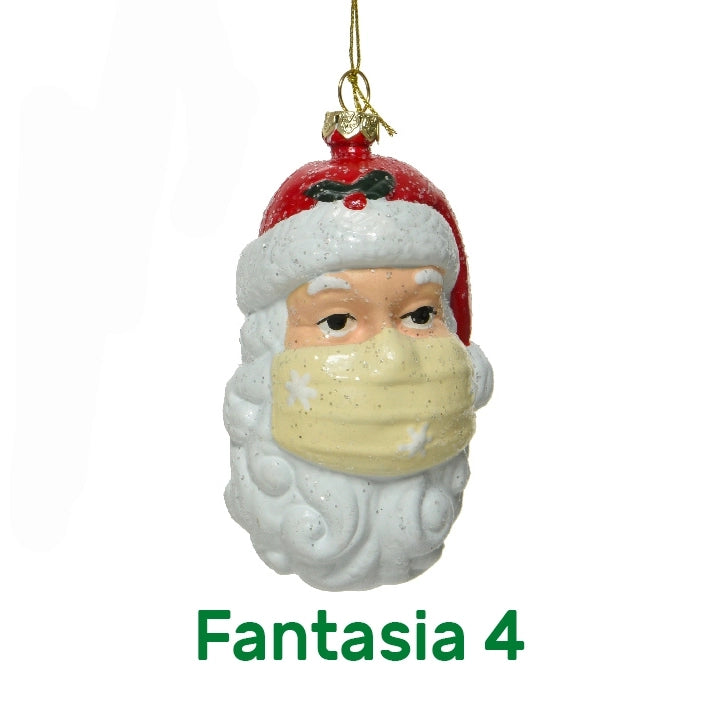 Addobbi albero babbo natale Kaemingk 10 cm