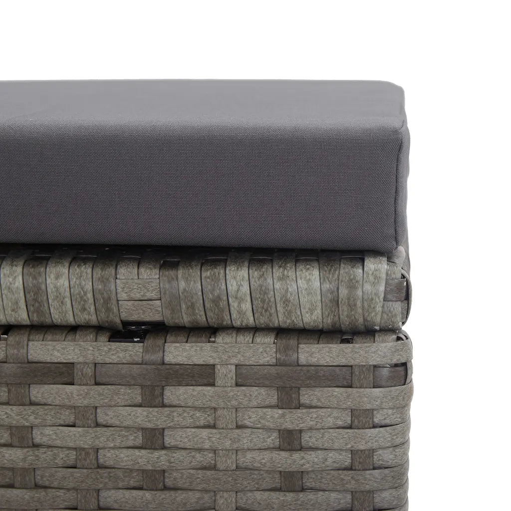 Sgabelli da Giardino 2 pz con Cuscini in Polyrattan Antracite 46419