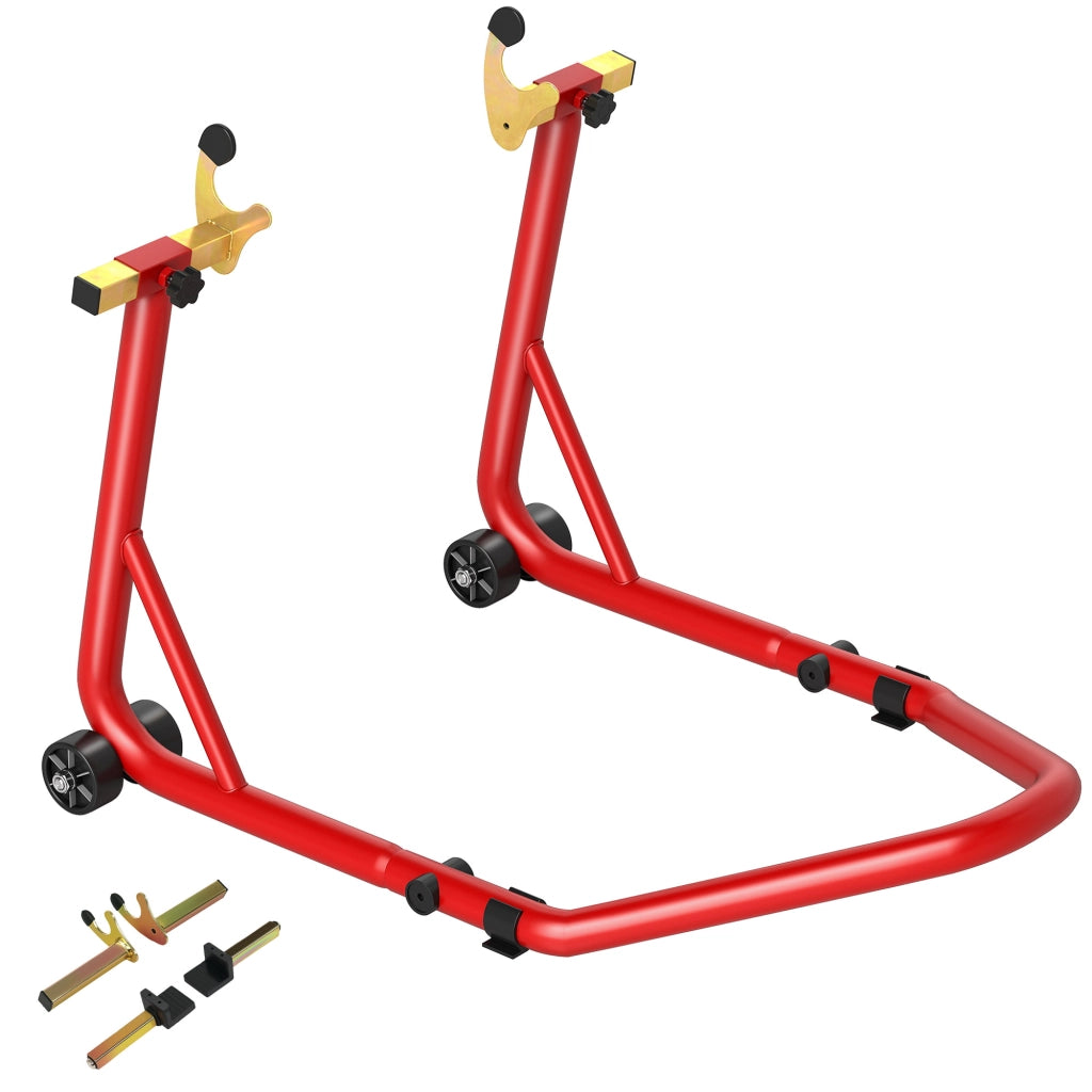 Cavalletto posteriore universale per moto ¨C Xylo ¨C acciaio, capacit¨¤ 544 kg, forcelle regolabili