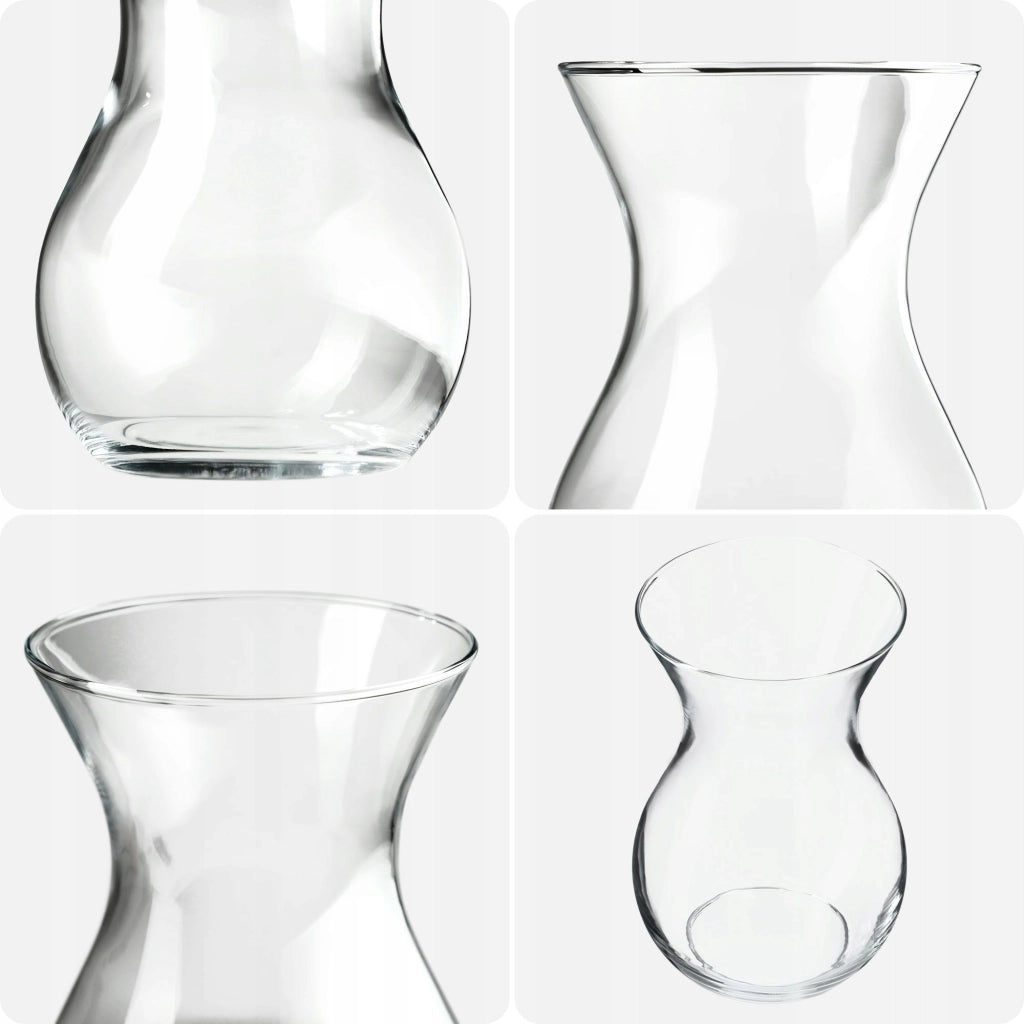 Vaso in vetro KADAX per fiori e bouquet, trasparente, classico, 18 cm, 2 pezzi