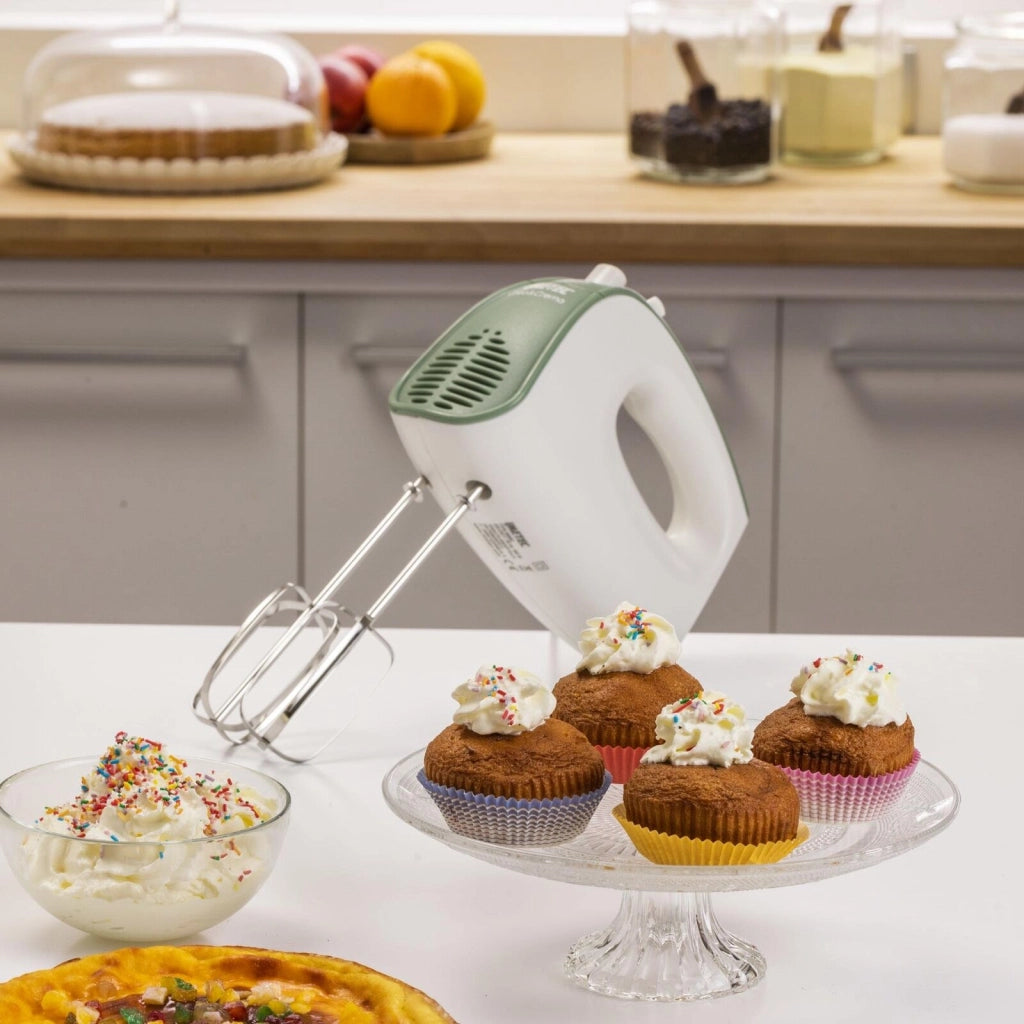 Imetec Sbattitore elettrico Crea&Crema, Fruste extralunghe, Ganci acciaio inox, 5 velocità, Funzione turbo, 500 W