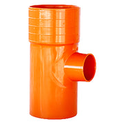 DERIVAZIONE A 'T' RIDOTTA 87 E?  ° IN PVC  E?E ? 100 / 50
