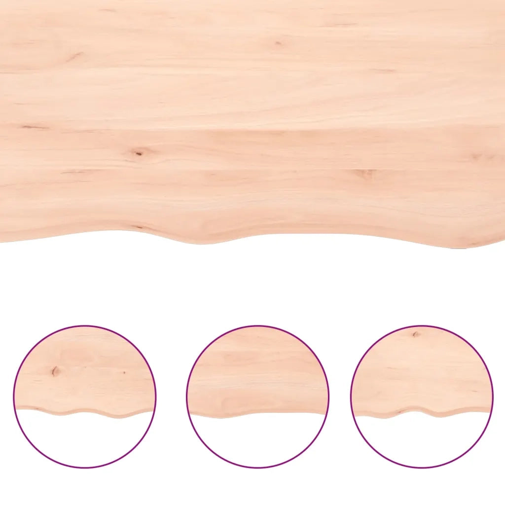 Mensole Parete | Scaffale a Parete | Ripiano a Parete 80x20x2 cm Legno Massello Rovere Non Trattato