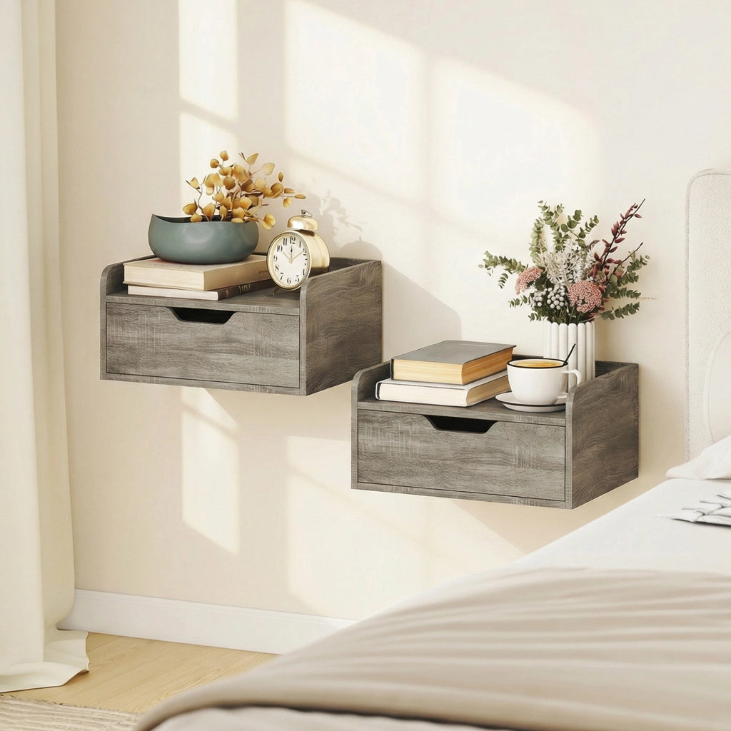 Comodino ¨C zephmum ¨C 40x30x19,5cm grigio