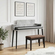 Scrivania studio Grigio Cemento 152 x 36 x 19,5 cm 8006695