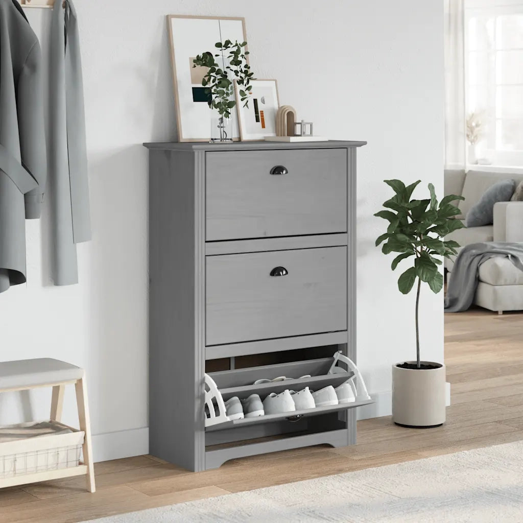 Scarpiera | Mobile per scarpe BODO Grigia 80x35x118 cm