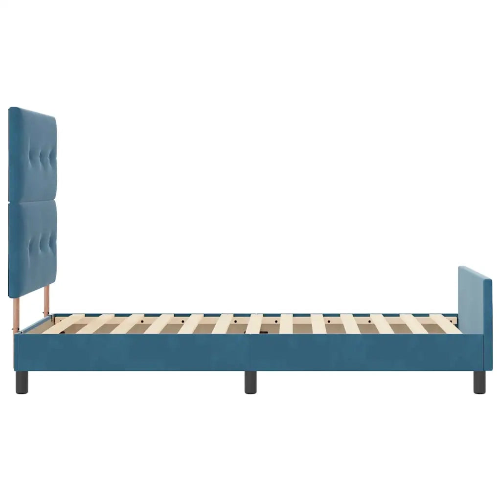Letto a molle con testiera Blu Scuro 80 x 200 cm Velluto 3344907