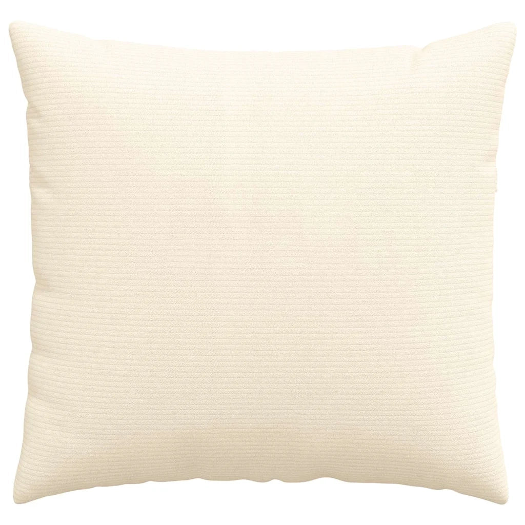 Cuscini da Divano 2 pz-Set di 2 Cuscini per Sofa Crema 45 x 45 cm Tessuto in Cords 931322