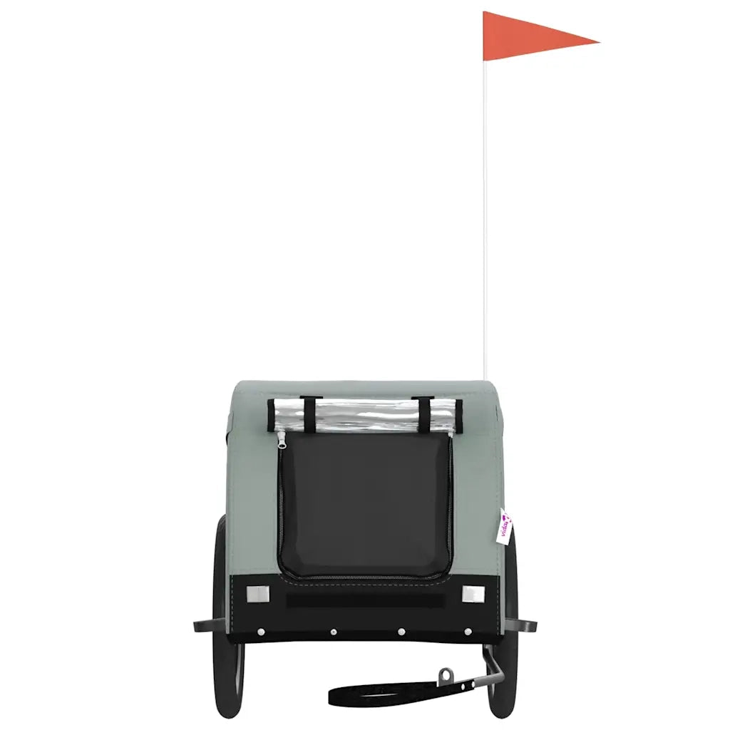 Rimorchio da Bici per Animali Grigio e Nero Oxford e Ferro 94007