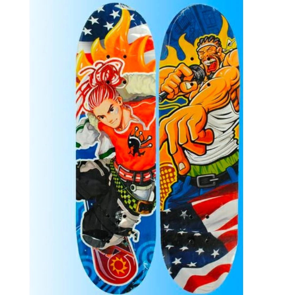 Trade Shop - Skateboard Skate In Legno 71x20 Gioco Bambini Ragazzi Divertimento Vari Colori -