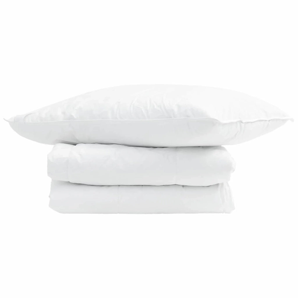 Duvet Estivo con cuscino 2 pcs Bianco Piuma d'anatra 3376277