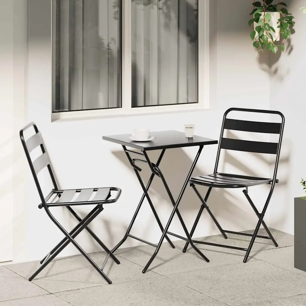 Set Bistro da Giardino 3 pcs Antracite Acciaio 42010318