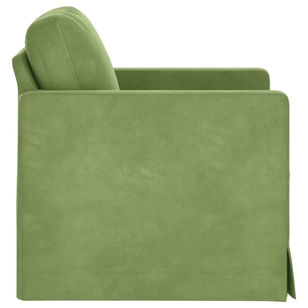 Divano Verde chiaro 78 x 78 x 80 cm Velluto 42024407