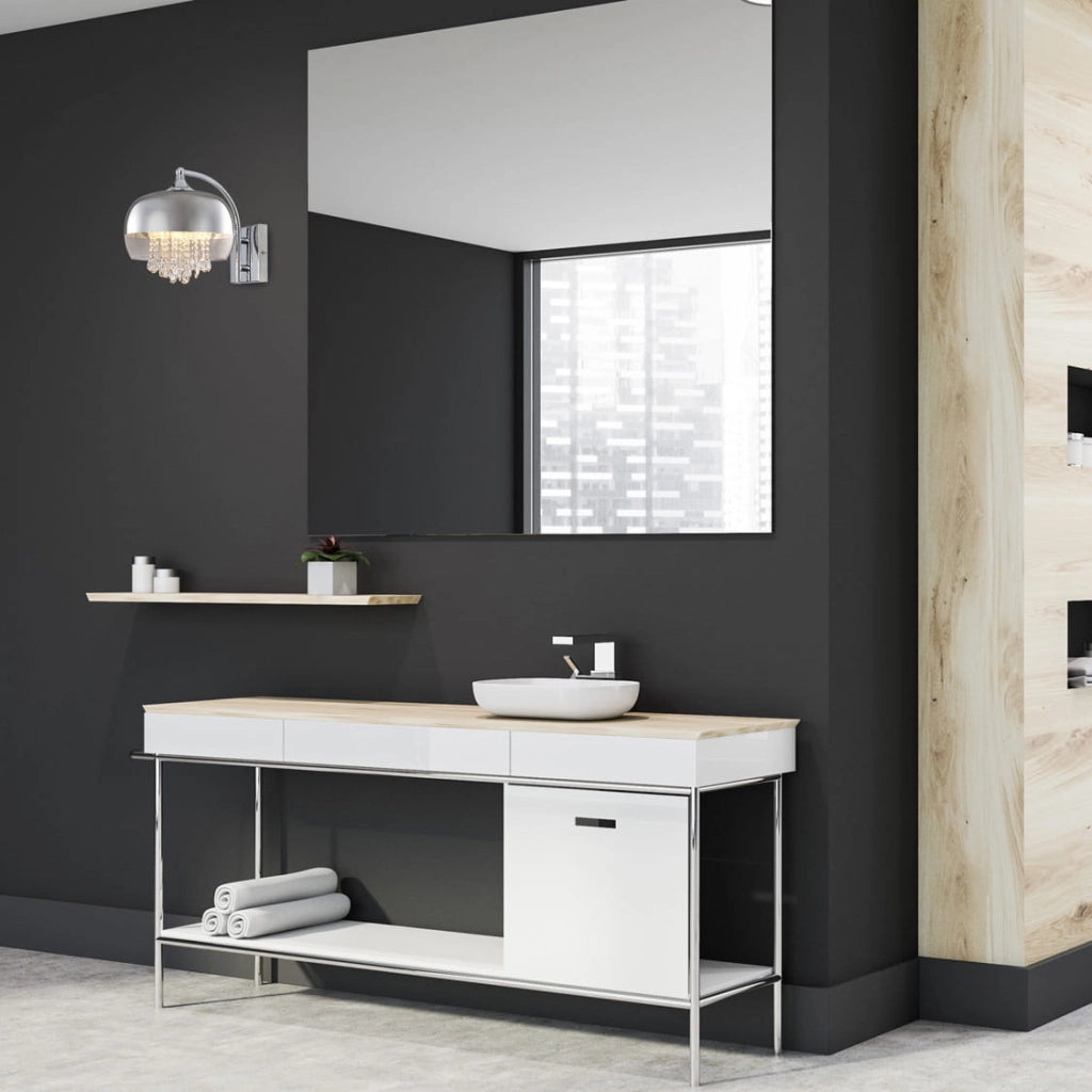 Applique LUNA ML3803 cristallo cromo E14 40W Milagro