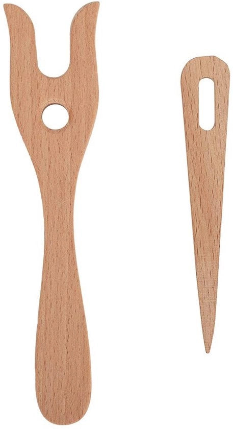 Set di Aghi per Merletto in Legno - Aghi per Merletto con Foro - Strumenti per Weaving DIY - Creazione di Gioielli - Superficie Liscia - Strumenti per Weaving