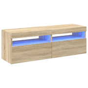 Mobili Porta TV con LED 2 pz | Armadietto TV | Mobile Porta TV Rovere Sonoma 60x35x40 cm