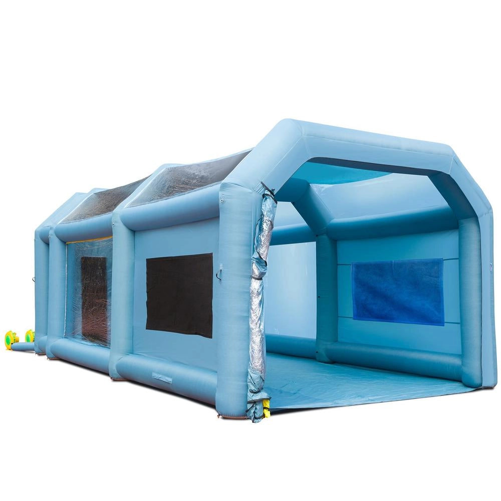 Tenda Verniciatura Spray Gonfiabile Auto Moto SUV 2 Ventilatori 960W 750W Filtro 3 Strati 8.5x4.8x3.3m