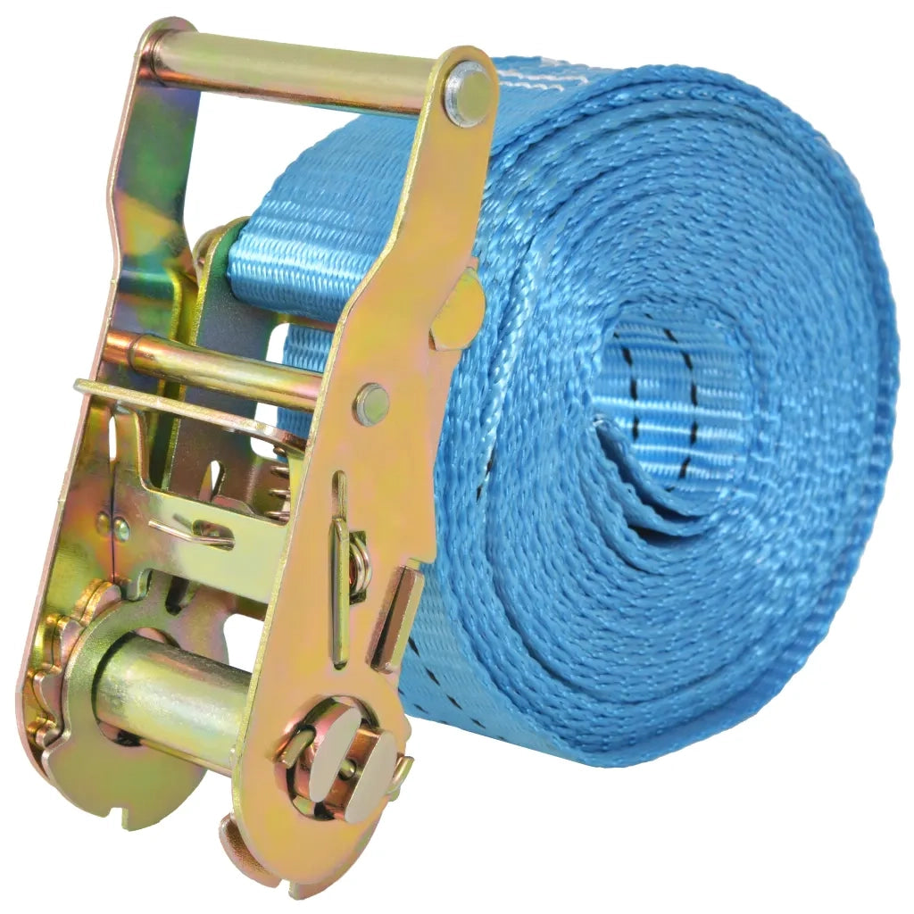 Cinghie d'Ancoraggio 10 pz a Cricchetto 2 T 6mx38mm Blu 142655